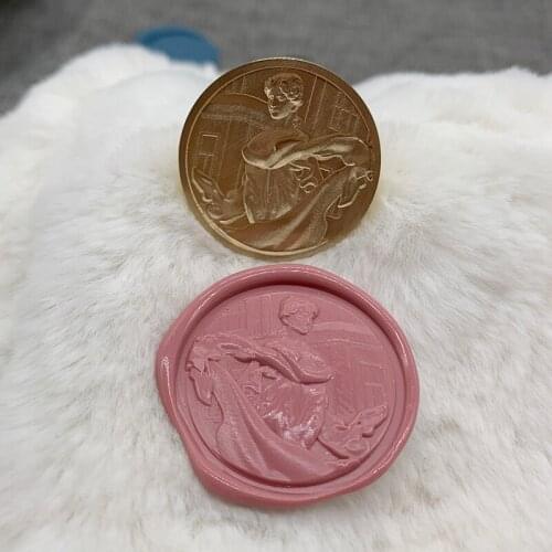 Dancing Girl Wax Stamp New Fire Lacquer Stamp Round Greeting Card Postcard Wax Stamp DIY Wedding Invitation Decoration