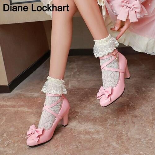 Retro Patent Leather Mary Jane Shoes for Women 2021 Spring Chunky Platform Ankle Strap Pumps Woman Thick Bottom Lolita Shoes