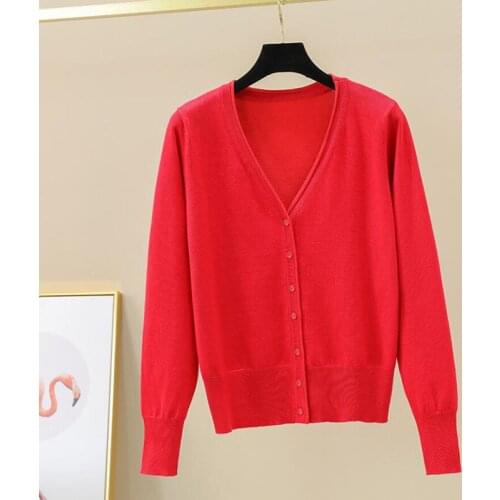 2021 Spring Autumn Women Cardigan Warm Knitted Sweater Jacket Buttons Fashion Knit Cardigans Coat Lady Loose Sweaters