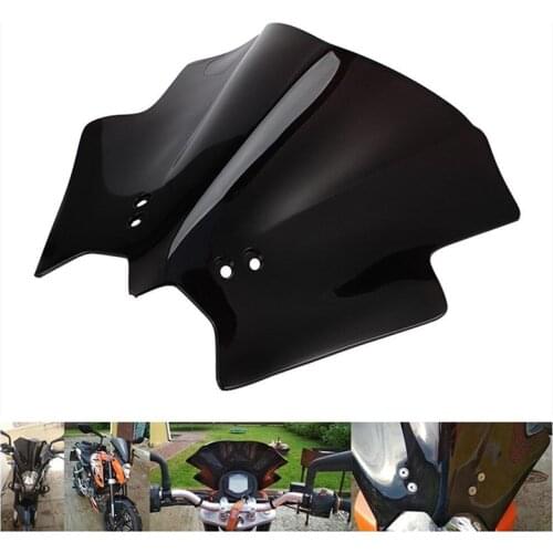1 PCS Black ABS Motorcycle Windshield for KTM DUKE 125 200 390 Motobike Accessories