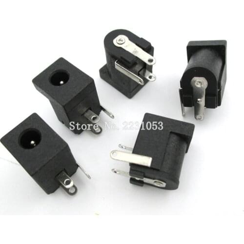10PCS/LOT DC-005 Black DC Power Jack Socket Connector DC005 3.5*1.3mm 1.3 socket Round the needle