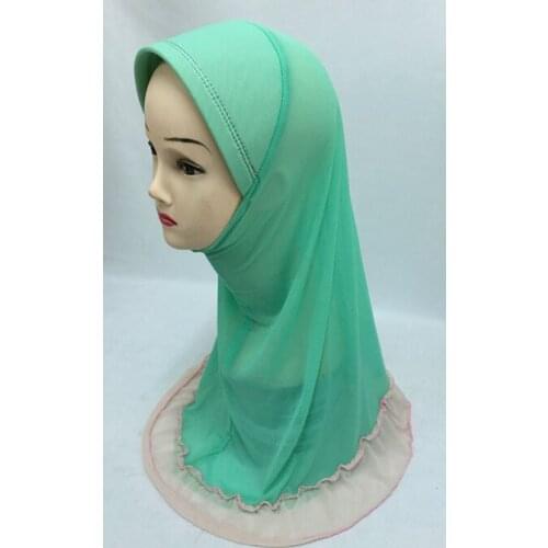 12 pieces/lot) 2016 new style small girls muslim hijab kids islamic scarf XHGT013
