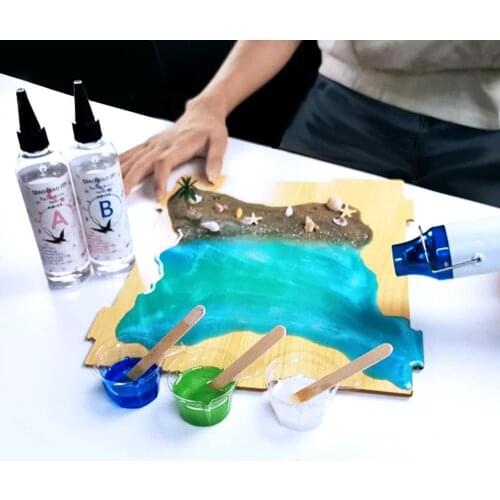 16 Ounce Fast Curing AB Resin 1:1 Clear Hard Epoxy Resin Jewelry Making Tools