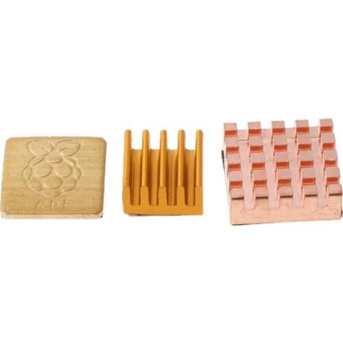 3 Pcs/Set Copper Heatsink Heat Sink Cooling Kit For Raspberry Pi 3 Model B