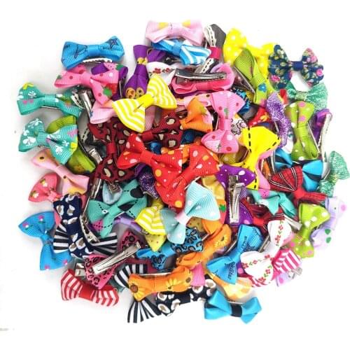 50Pcs Small Dog Cat Hair Accessories Classic Girls Boys Puppy Dog Cat Hairpins Pet Grooming Mix Color Free Shipping Pet Supplier