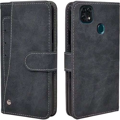 Luxury Wallet Case For ZTE Blade 20 smart Case Vintage Flip Leather TPU Business Silicone Cover Card Slots