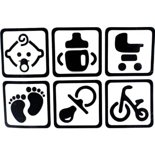 30*20cm Baby on Board and Car Baby Footprints Rear Feet Baby In Car Rear Window Body Window Car Stickers
