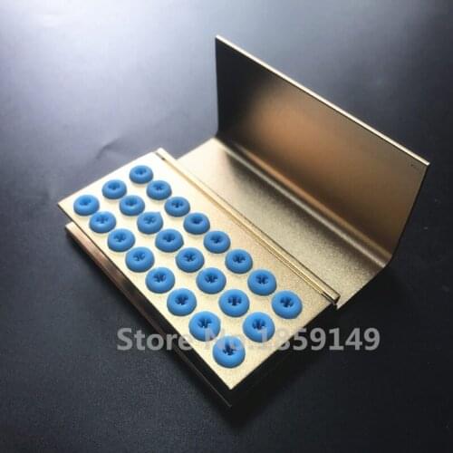 2pc 24holes Dental FG HP Burs Disinfection Autoclave Holder Bur Block Stand