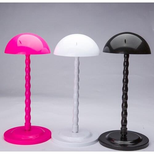 Hot Sale 1pcs Economy Plastic DIY Wig Stand Stable Portable Folding Stand Holder for Wig/Toupee/Hat Display Wig Stand Holder