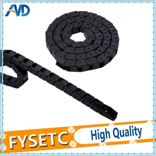 7x7mm/7x15/10x10/10x20mm L1000mm Nylon Cable Drag Chain Wire Carrier With End Connectors For CNC Router Machine Tools