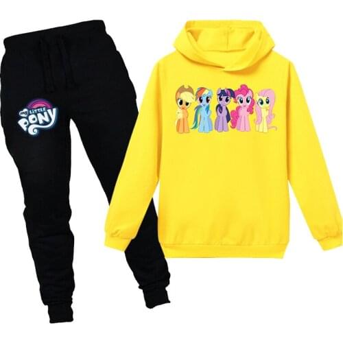Children Clothing Set Autumn Toddler Girls Clothes Hooded Costume Outfit Suit My Pony Kids Tracksuit For Girls Clothing Sets