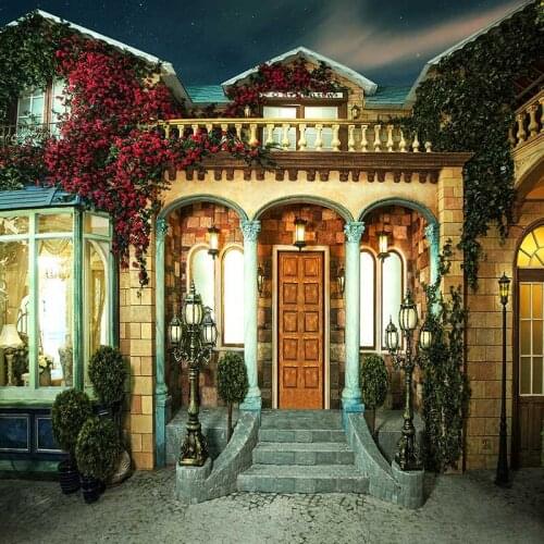 MEHOFOTO Vinyl Photography Background Vintage Building Computer Printed Children Backdrops for Photo Studio CM-6585