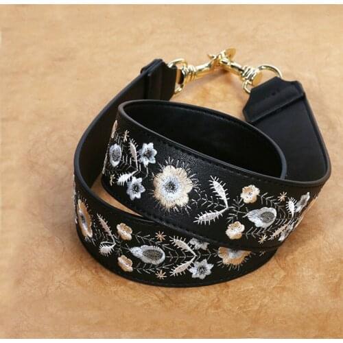 Fashion Embroidery 110cm Bag Straps Shoulder Belts Replacement Detachable Leather Crossbody Messener Bag Belts Purse Accessories