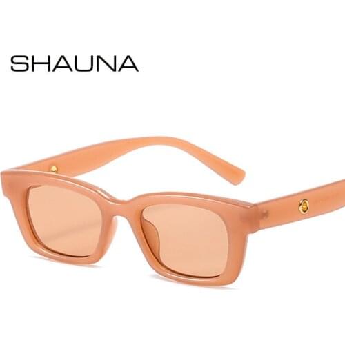 SHAUNA Fashion Small Cat Eye Sunglasses Women Brand Designer Retro Jelly Frame Eyewear Men Sun Glasses UV400