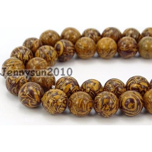 Natural Elephant Skin Jas-per 10mm Gems Stones Round Ball Loose Spacer Beads 15'' 5 Strands/ Pack