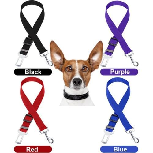 Nylon Pets Puppy Seat Lead Leash Dog Harness Vehicle Seatbelt Pet Supplies Travel Clip Adjustable Pet Dog Safety Seat Belt