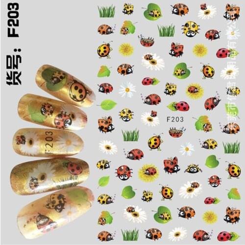 Newest F203 nail sticker 3d Japan style nail decal back glue DIY decorations tools DIY nail accessory