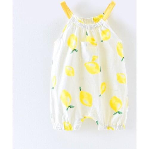 Newborn clothes summer baby sling one-piece suit for men and women baby short romper baby romper