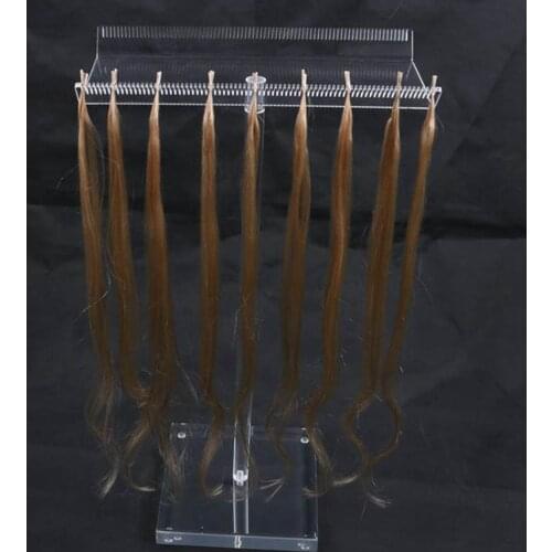 White Transparent Acrylic Double Sided Hair Extensions Wigs Hair Strands Holder Organizer Wig Head Stand