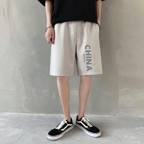 BXyichen original shorts summer tide brand trend sports five-point pants Hong Kong style wild straight beach shorts mens pants