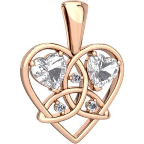 New Fashion Heart Pendant Necklace Geometric Hollow Charm Romantic Jewelry For Women Wedding Statement Valentines Day Gifts