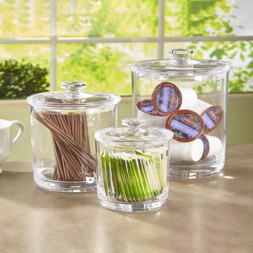 70% Dropshipping!!3Pcs Transparent Acrylic Cotton Swab Toothpick Holder Box Storage Case Container