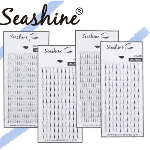 Seashine 2D 3D 4D 5D 6D 7D Long Stem 0.15 Thickness Eyelash Extension Premade Fans Russian Volume Lashes Extensions Premade Fans