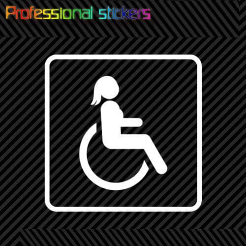 Female Handicap Sticker Die Cut Decal Self Adhesive Vinyl Wheelchair Girl for Car,RV,Motorcycle,Laptops,office Supplies