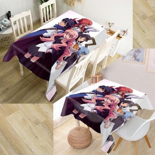 Zero no Tsukaima Tablecloth Waterproof Oxford Fabric Square/Rectangular Tablecloth For Wedding Table Cloth Cover 100X140cm
