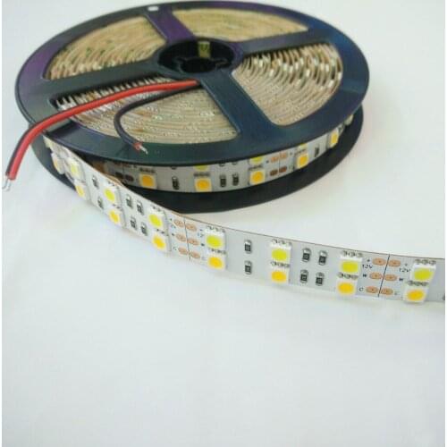 FREE DHL 100m/lot CW&WW 600LED DC12V 5050SMD double rows LED strip light non waterproof 120LED/m
