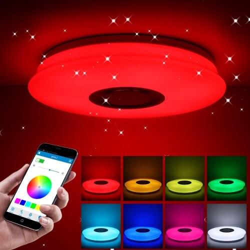 Ceiling Light Intelligent Modern LED Star Light Adjustable Bluetooth Music 36W-60W APP Remote Control Light For Living Room