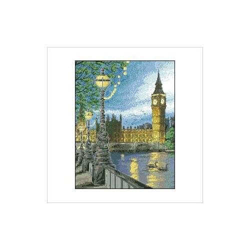Embroidery Package Top Quality Cross Stitch Kits Free Shipping Pretty London Night Scene