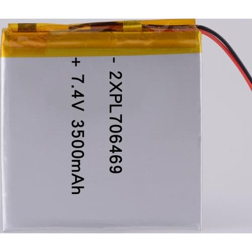 XH 2.54 706469*2 7.4V 3500mAh Rechargeable li-Polymer Battery For tablet PC DVD 146469