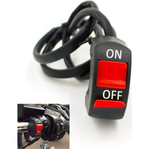 1 Piece Motorcycle Switches Bullet Connector Handlebar Switches ON/OFF Button Connector Push Button Switch Motorbike Accessories