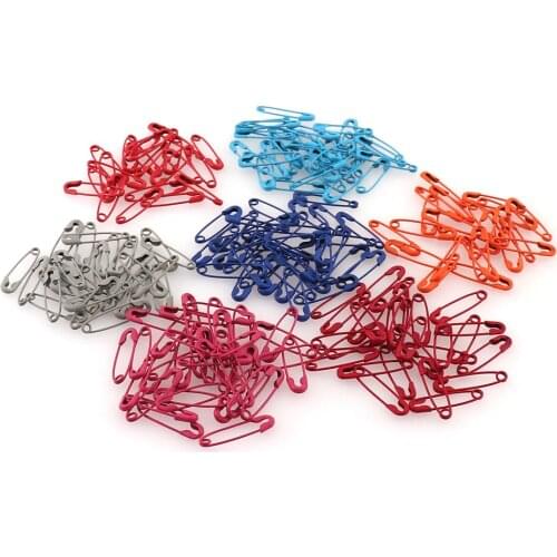 100Pcs Metal Pins Mix Color Small Safety Metal Clips Knitting Stitch Marker Tag Hangtag Pins Fastener Craft DIY Accessories