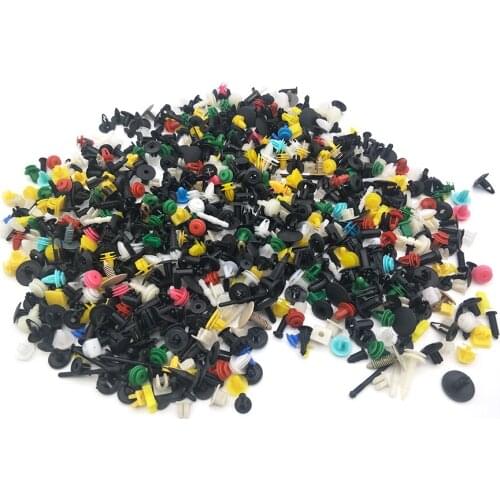 1000Pcs plastic Vehicle Car Door Panel Fender Liner Bumper Retainer Clips Rivet Fastener