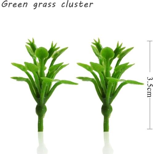 3.5cm ABS Plastic Model Plant Grass Toys 100pcs Miniature Shurb For Architecture Diorama Sandtable Wargame Scenery Making Kits