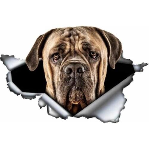 A0112# 13 cm/17 cm 3D Self-adhesive Decal Black Cane Corso Dog Car Sticker Waterproof Auto Decors on Bumper Rear Window Laptop