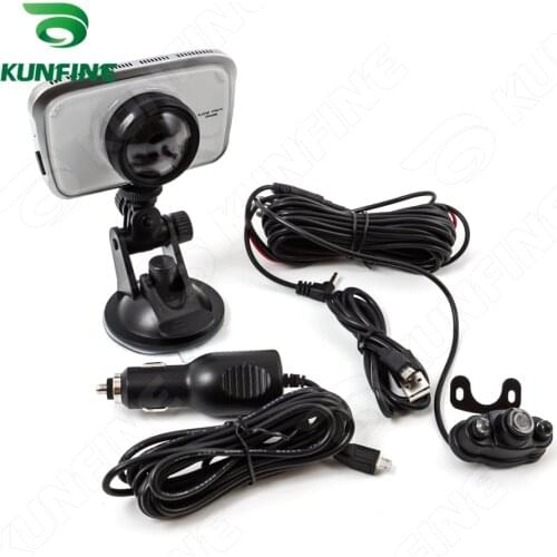 HD 1080P 3.5" Display Dual Camera Digital Video Recorder car DVR Camera for Android with G-Sensor Cycle Recording KF-A1049
