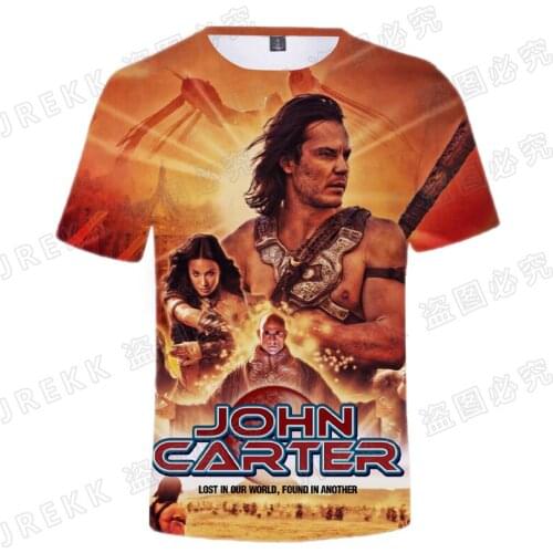 Disney Movie John Carter Mens T-shirts Summer Fashion 3D Printed Boy Girl Kids Tee Shirt Short Sleeve Women Tshirt