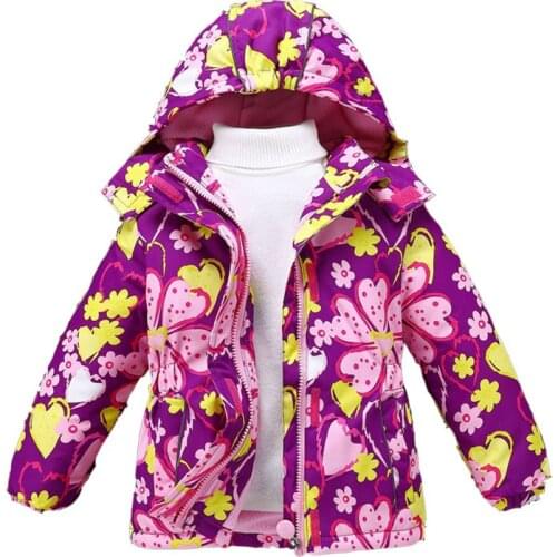 Girls Winter Jackets Children Warm Cotton Clothes Fleece Winterbreakers for Girls Thicken Coats Kids Waterproof Hooded Parkas