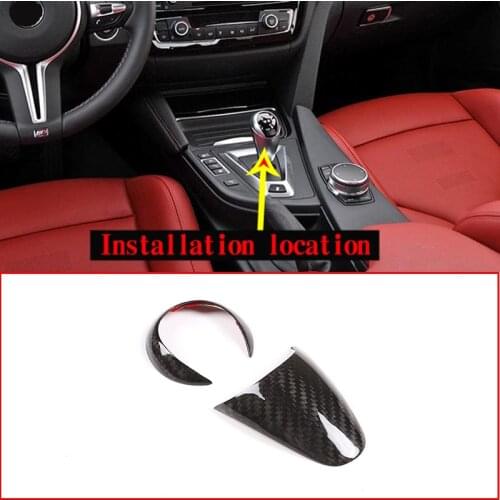 Real Carbon Fiber For M3 M4 F80 F82 2014-2018 Car Gear Shift Frame Trim Accessories