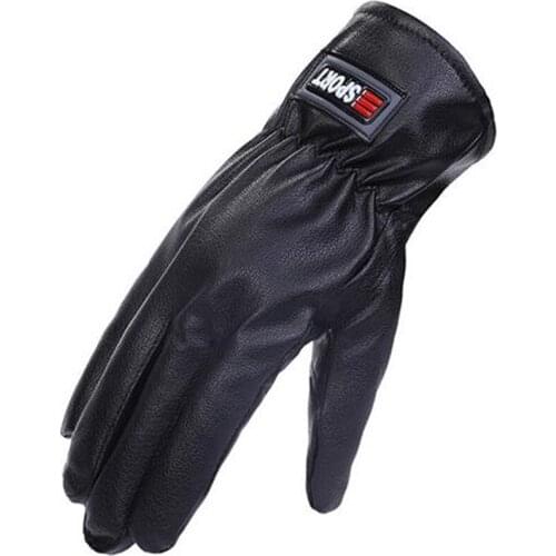 The new winter outdoor ride motorcycle wind warm velvet thickening men pu leather gloves ST-016