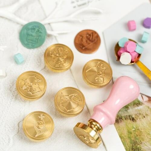 Cartoon Turkey Wax Seal Stamp Anime Lacquered Copper Head Faceless Male Invitation Seal Seal Head Envelope Seal Diy Accessories