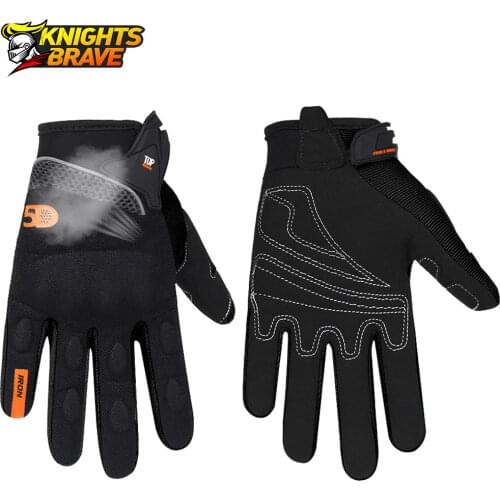 New Motorcycle Gloves Summer Mesh Breathable Moto Gloves Full Finger Men Women Touch Screen Motocross Riding Gloves Black