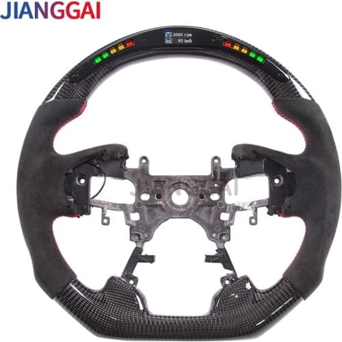Fit For Honda Steering Wheel accord 9th 2013-2017 Carbon Fiber LED Itlay Alcantara Racing Steering Wheel