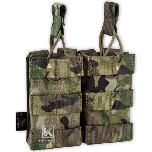 KRYDEX Tactical Open Top Modular Magazine Pouch Double 5.56 .223 MOLLE PALS Magazine Carrier For Military Shooting Airsoft MC