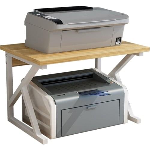 Shelf office desktop printer copier stents double receive higher shelf rack document is received