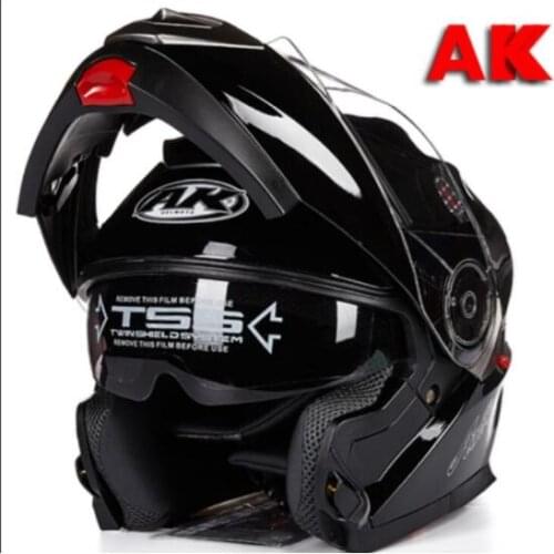 AK Ike full season motorcycle helmet full coverage, winter racing locomotive, full face helmet, mens double lens, open helmet 1