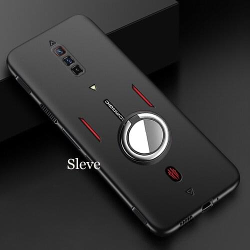 Metal Ring Case for Red Magic 6 Shockproof Matte Soft TPU Lens Protection Cover for ZTE Nubia Red Magic6 Pro Couqe Fundas